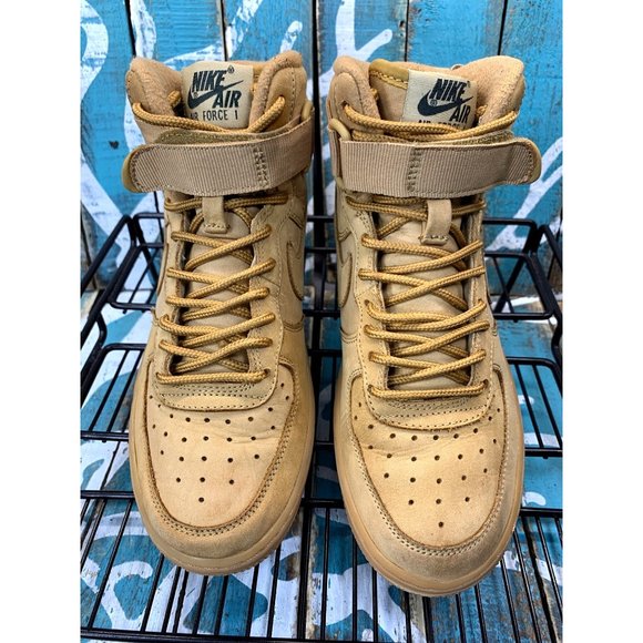 Nike Air Force 1 High GS Flax Wheat Size 4Y/W5.5 (807617-200 ) - Picture 3 of 10